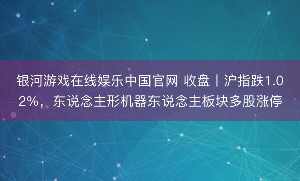 银河游戏在线娱乐中国官网 收盘丨沪指跌1.02%，东说念主形机器东说念主板块多股涨停
