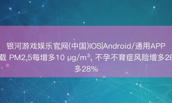 银河游戏娱乐官网(中国)IOS|Android/通用APP下载 PM2.5每增多10 μg/m³， 不孕不育症风险增多28%