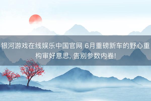 银河游戏在线娱乐中国官网 6月重磅新车的野心重构审好意思， 告别参数内卷!