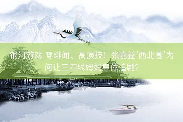 银河游戏 零绯闻、高演技！张嘉益‘西北圈’为何让三四线姆妈集体追剧？